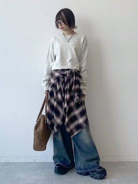 「アイテム（スウェット）」を使った、matsuさん（レディース・156cm・20代）の夏コーディネート