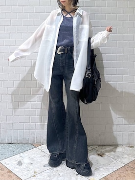 「PAGEBOY（ページボーイ）のアイテム（パンツ）」を使った、matsuさん（レディース・156cm）の春コーディネート