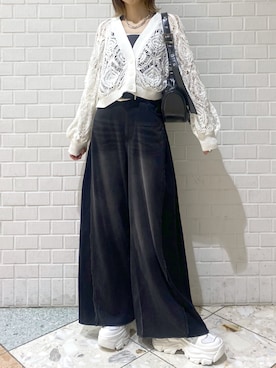 「アイテム（アクセサリー、ベージュ系）」を使った、matsuさん（レディース・156cm）の春コーディネート