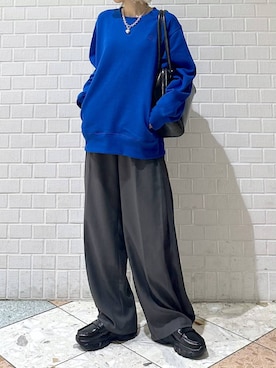 「PBLIM（ページボーイリム）のアイテム（Tシャツ/カットソー）」を使った、matsuさん（レディース・156cm）の秋コーディネート