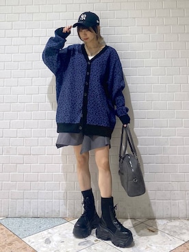 「アイテム（ボストンバッグ、グレー系）」を使った、matsuさん（レディース・156cm）の秋コーディネート