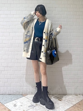 「アイテム（ボストンバッグ）」を使った、matsuさん（レディース・156cm・20代）の冬コーディネート