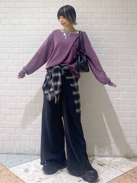 「アイテム（スウェットパンツ）」を使った、matsuさん（レディース・156cm・20代）の秋コーディネート
