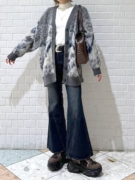 「アイテム（ボストンバッグ）」を使った、matsuさん（レディース・156cm・20代）の冬コーディネート