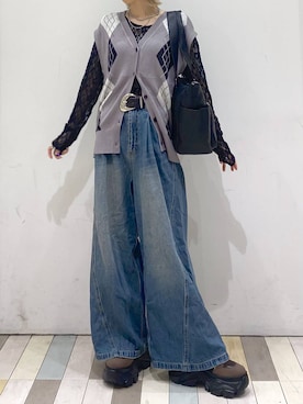 「アイテム（ベスト）」を使った、matsuさん（レディース・156cm・20代）の夏コーディネート