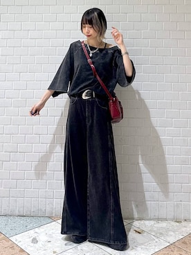 「PBLIM（ページボーイリム）のアイテム」を使った、matsuさん（レディース・156cm）の夏コーディネート
