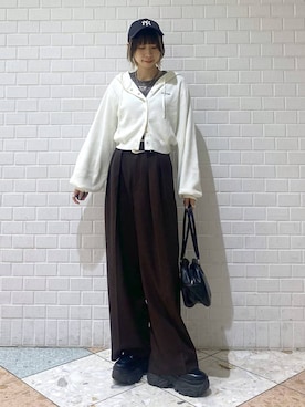 「アイテム（パーカー）」を使った、matsuさん（レディース・156cm・20代）の秋コーディネート