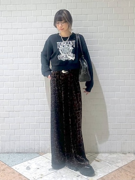 「PAGEBOY（ページボーイ）のハートマンテルネックレス3（ネックレス）」を使った、matsuさん（レディース・156cm）の秋コーディネート