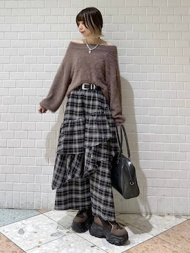 「ボストンバッグ」｜matsuさん（レディース・156cm）の冬コーディネート