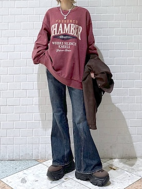 「アイテム（スウェット）」を使った、matsuさん（レディース・156cm・20代）の秋コーディネート