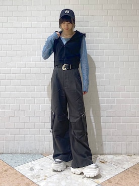 「アイテム（パーカー）」を使った、matsuさん（レディース・156cm）の夏コーディネート