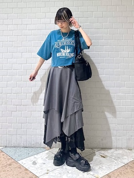 「PAGEBOY（ページボーイ）のアイテム（サンダル）」を使った、matsuさん（レディース・156cm）の夏コーディネート