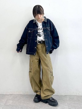 「PBLIM（ページボーイリム）のアイテム」を使った、matsuさん（レディース・156cm）の夏コーディネート