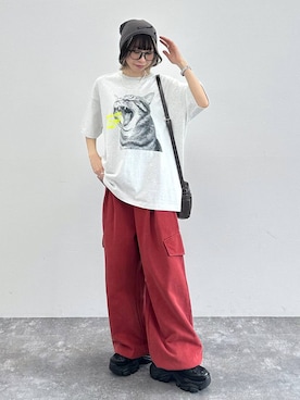 「PAGEBOY（ページボーイ）のアイテム（帽子）」を使った、matsuさん（レディース・156cm）の春コーディネート