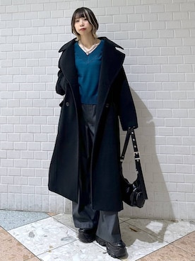 「アイテム（チェスターコート）」を使った、matsuさん（レディース・156cm・20代）の秋コーディネート