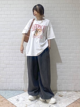 「アイテム（スウェットパンツ）」を使った、matsuさん（レディース・156cm・20代）の夏コーディネート