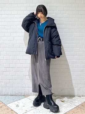 「PAGEBOY（ページボーイ）のアイテム（ブルゾン）」を使った、matsuさん（レディース・156cm）の冬コーディネート