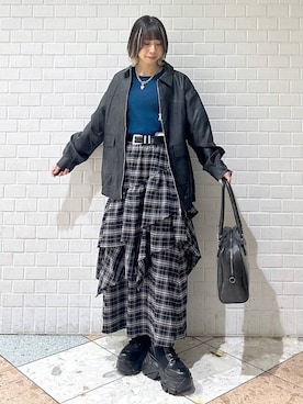 「アイテム（ボストンバッグ）」を使った、matsuさん（レディース・156cm・20代）の冬コーディネート