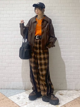 「アイテム（アクセサリー）」を使った、matsuさん（レディース・156cm・20代）の秋コーディネート