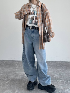 「PBLIM（ページボーイリム）のアイテム」を使った、matsuさん（レディース・156cm）の冬コーディネート