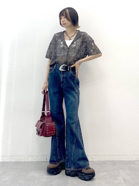 「PAGEBOY」｜「アイテム（アクセサリー）」を使った、matsuさん（レディース・156cm）の夏コーディネート