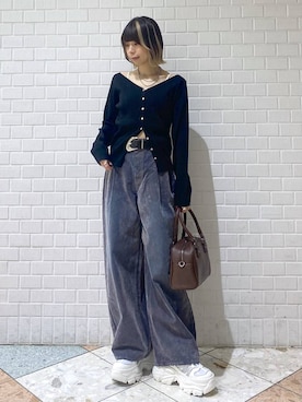 「PAGEBOY（ページボーイ）の【ステンレス素材】ロングボールチェーンネックレス（ネックレス）」を使った、matsuさん（レディース・156cm）の夏コーディネート