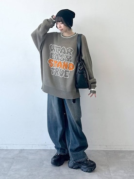 「PBLIM（ページボーイリム）のアイテム」を使った、matsuさん（レディース・156cm）の冬コーディネート