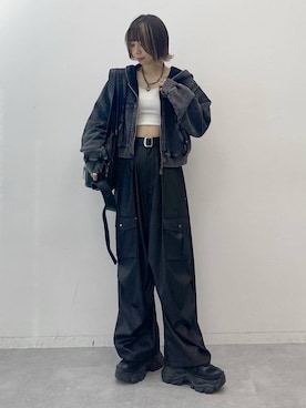 「アイテム（ボストンバッグ）」を使った、matsuさん（レディース・156cm・20代）の夏コーディネート