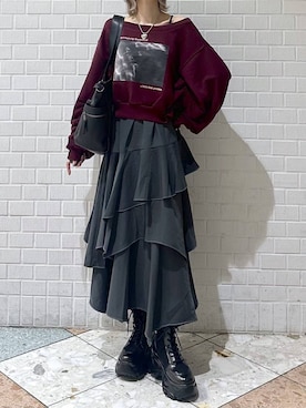 「PAGEBOY（ページボーイ）のアイテム（アクセサリー）」を使った、matsuさん（レディース・156cm）の秋コーディネート