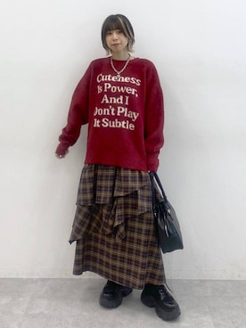 「アイテム（ボストンバッグ）」を使った、matsuさん（レディース・156cm・20代）の秋コーディネート