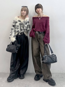 「PAGEBOY（ページボーイ）のレースアップトラックブーツ（ブーツ、ブラック系）」を使った、matsuさん（レディース・156cm）の秋コーディネート
