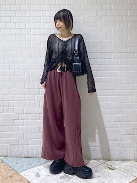 「アイテム（スウェットパンツ）」を使った、matsuさん（レディース・156cm・20代）の夏コーディネート