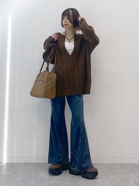 「アイテム（キャミソール）」を使った、matsuさん（レディース・156cm・20代）の秋コーディネート