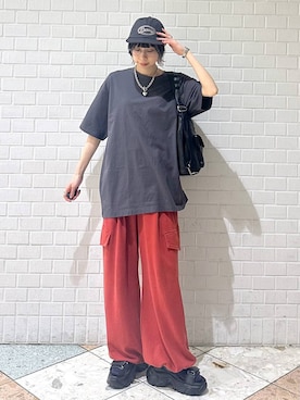 「アイテム（キャップ）」を使った、matsuさん（レディース・156cm）の春コーディネート