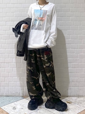 「PBLIM（ページボーイリム）のアイテム（スウェットパンツ）」を使った、matsuさん（レディース・156cm）の秋コーディネート