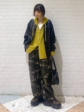 「アイテム（スウェットパンツ）」を使った、matsuさん（レディース・156cm・20代）の秋コーディネート