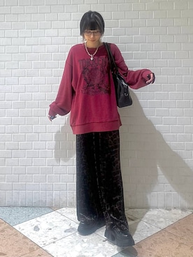 「PAGEBOY（ページボーイ）のアイテム（その他パンツ）」を使った、matsuさん（レディース・156cm）の秋コーディネート