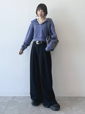 「PAGEBOY（ページボーイ）のアイテム（パンツ）」を使った、matsuさん（レディース・156cm）の冬コーディネート