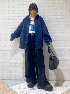 「アイテム（スウェットパンツ）」を使った、matsuさん（レディース・156cm・20代）の秋コーディネート