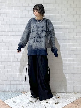 「アイテム（ネックレス）」を使った、matsuさん（レディース・156cm・20代）の冬コーディネート