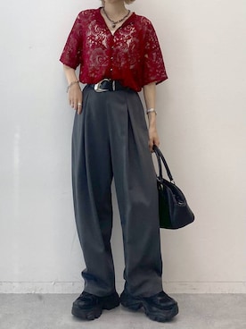 「アイテム（キャミソール）」を使った、matsuさん（レディース・156cm）の夏コーディネート