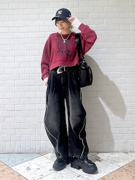 「PAGEBOY（ページボーイ）のアイテム（アクセサリー）」を使った、matsuさん（レディース・156cm）の秋コーディネート