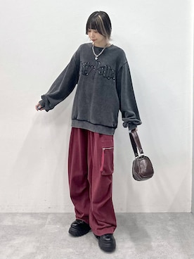 「PAGEBOY（ページボーイ）のハートマンテルネックレス3（ネックレス）」を使った、matsuさん（レディース・156cm）の秋コーディネート