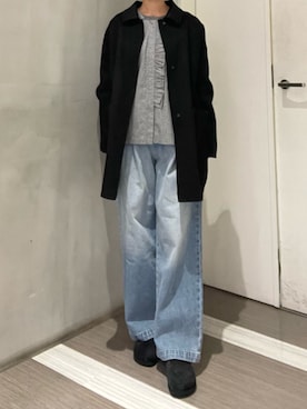 「アイテム（サンダル）」を使った、iseさん（レディース・157cm）の秋コーディネート