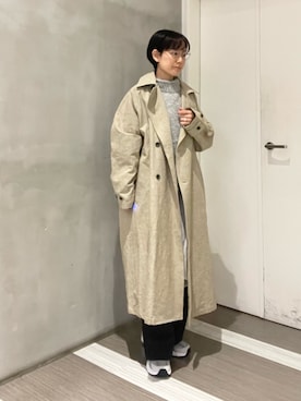 「アイテム（トレンチコート）」を使った、iseさん（レディース・157cm）の秋コーディネート