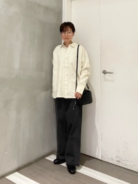 「URBAN RESEARCH DOORS（アーバンリサーチドアーズ）のTIDEWAY　ICY 2WAY BOSTON（ショルダーバッグ、ブラック系）」を使った、iseさん（レディース・157cm）の春コーディネート