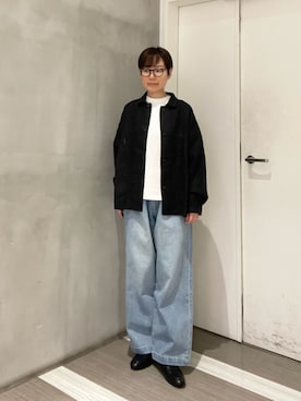 「アイテム（カバーオール）」を使った、iseさん（レディース・157cm）の春コーディネート