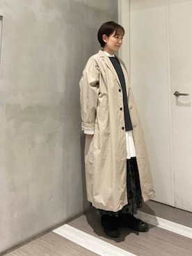 「ナチュラル×カジュアル」｜「アイテム（その他アウター）」を使った、iseさん（レディース・157cm）の冬コーディネート