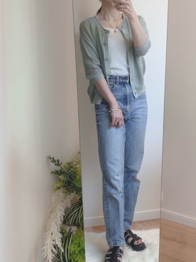 「ごきげんウィーク」｜「アイテム（タンクトップ）」を使った、こまさん（レディース・157cm）の春コーディネート