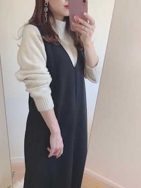 「ハニーズ」｜「アイテム（その他）」を使った、こまさん（レディース・157cm）の冬コーディネート